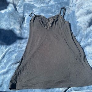 Victoria secret Black Lace Trim Slip Dress